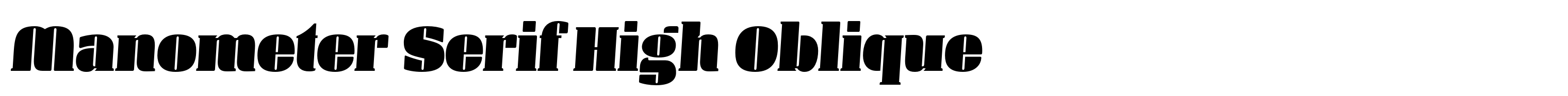 Manometer Serif High Oblique